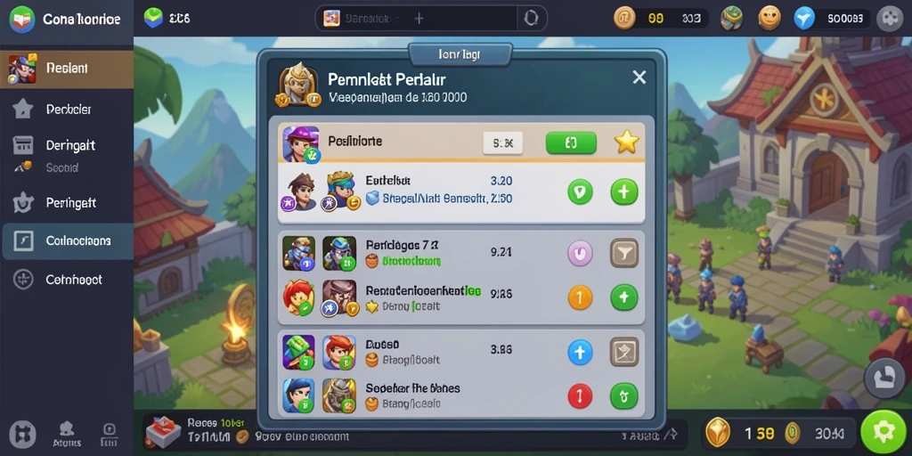 Screenshot dari mode permainan yang menantang.