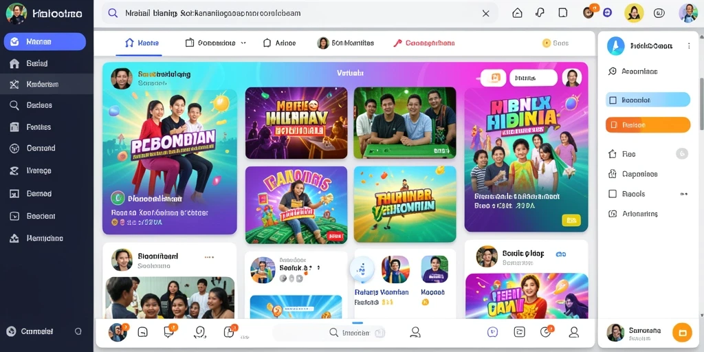 Level permainan yang penuh tantangan dan rintangan.